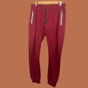 Ecko Unlimited Men’s Burgundy Drawstring Jogger Pants Size M